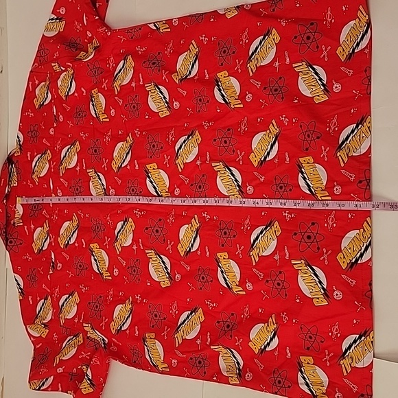 THE BIG BANG THEORY BUTTON DOWN RED BAZINGA SHIRT/ 2XL. - Picture 6 of 9